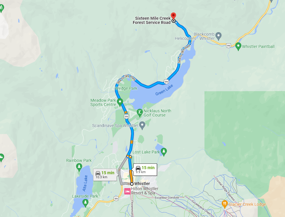 cougar mountain directions from whistler