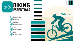 Essential gears and things to carry when bike riding Whistler's trails.